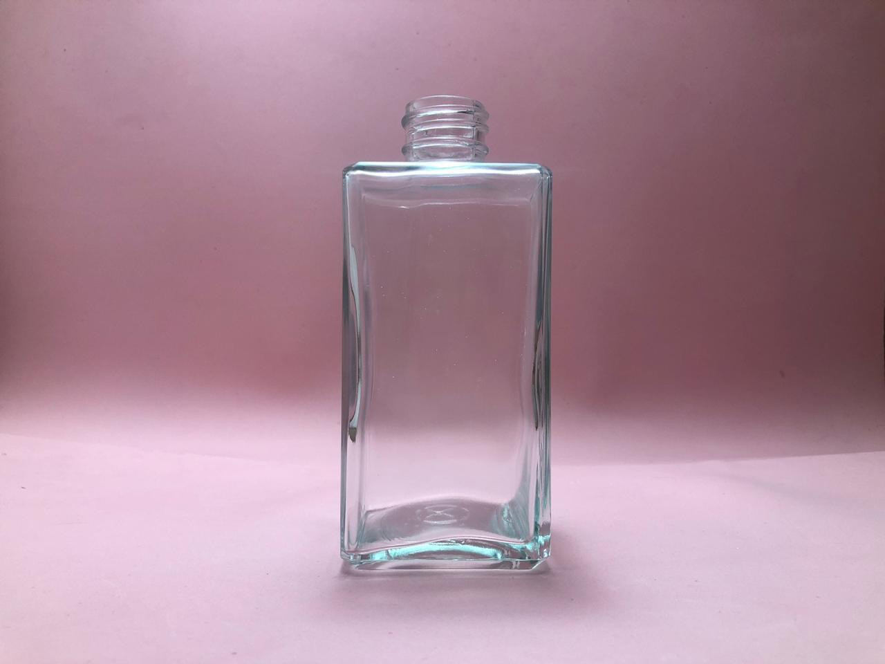 Frasco Vidro Retangular - 250ml - Boca 28mm (unidade)