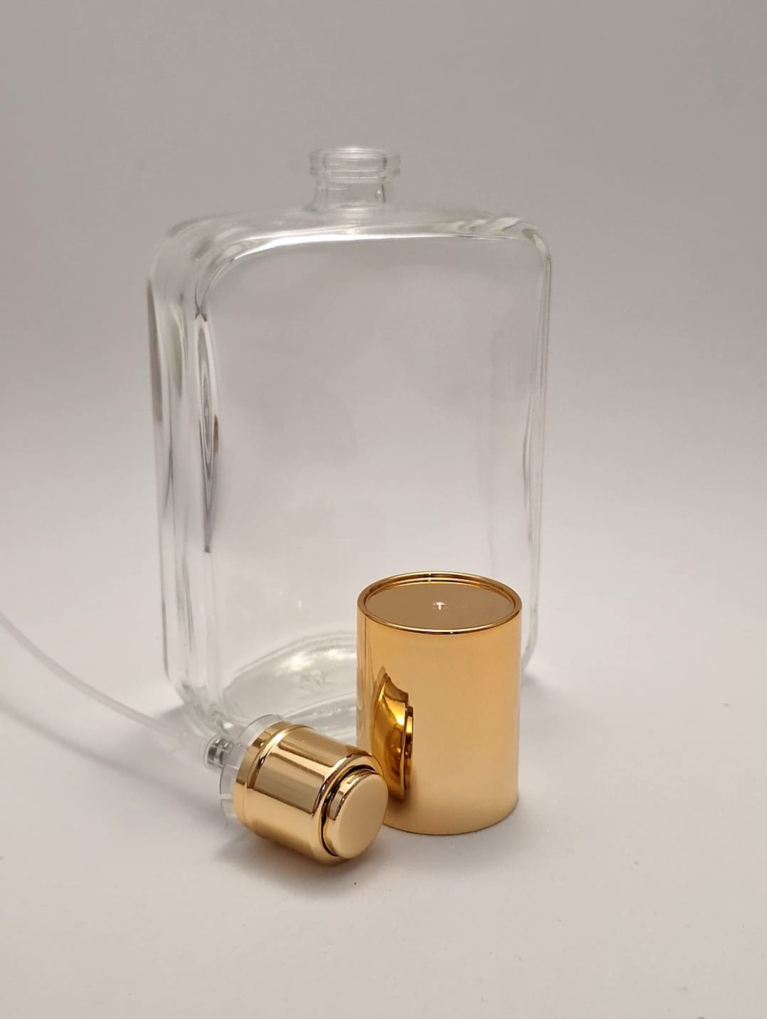 Conjunto Frasco Vidro Recrave 8565 (frasco + válvula + tampa luxo) - 100ml 